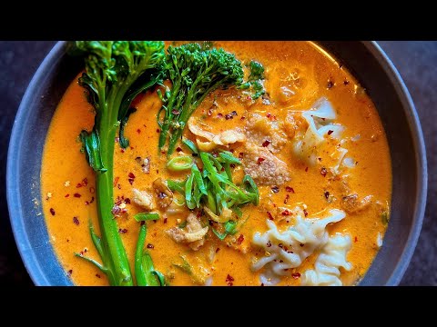 Thai Red Curry Wonton Soup