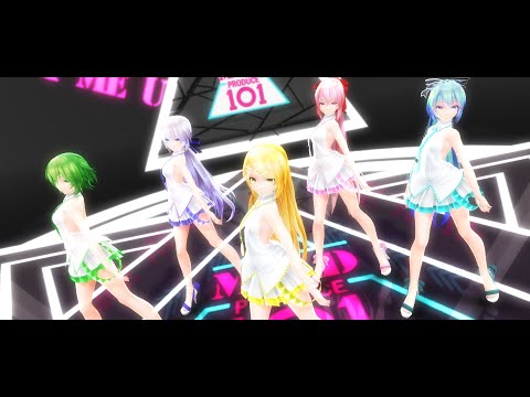 【MMD】PRODUCE48 - "Nekkoya（PICK ME）"【Tda GUMI×Miku×Rin×Haku×Luka】