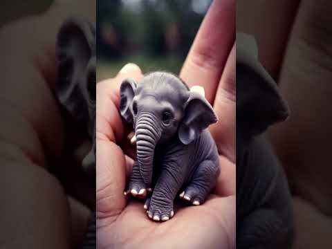 Super tiny baby elephant in thumb 🐘#trending #viralvideo #shortsfeed #shortvideo