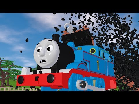 TOMICA Thomas and Friends Slow Motion Crashes: Coal Trucks SMASH into Thomas! (Draft Animation)