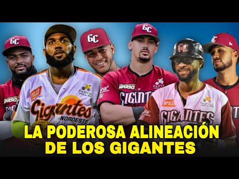 LA PODEROSA ALINEACIÓN DE LOS GIGANTES DEL CIBAO EN LIDOM, CON LOS PELOTEROS OZUNA, URRUTIA DE MLB