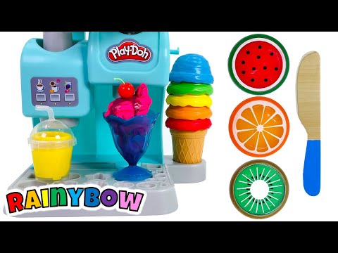 Creating & Making Play Doh Ice Creams in Our Toy Kitchen