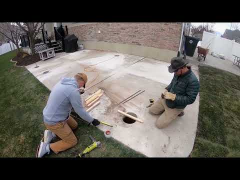 Step-by-Step Guide: Pouring Concrete Footings for Pergola/Deck under Existing Patio | Remodelaholic