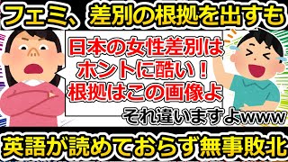 【ゆっくり解説】ツイフェミさん、日本でも女性差別があると言うデータを示すも、英語が読めておらず間違ったデータを出してしまう