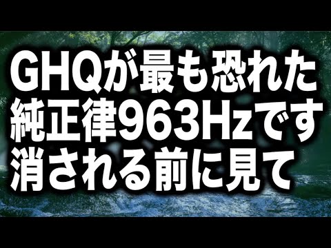 GHQが最も恐れた純正律963Hzです消される前に見て下さい。963Hzは特に宇宙意識と繋がる周波数ですので、クリエイティブなアイディアが欲しい人は日常かけ流して下さい(@0354)