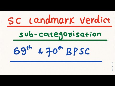 Supreme Court Landmark Judgement on SC/ST…BPSC & Reservation issue.