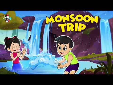 गट्टू चिंकी ने देखा Waterfall | Monsoon Camp | Cartoon | Hindi Story | PunToon Kids Hindi