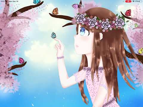 My sister as a cherry blossom princess speedpaint part 2