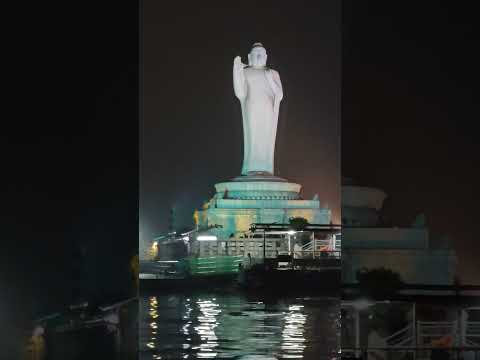 Tank bund Budha statue 🗽#youtubeshorts #trendingvideo #hyderabadcity #tankbundhyderabad