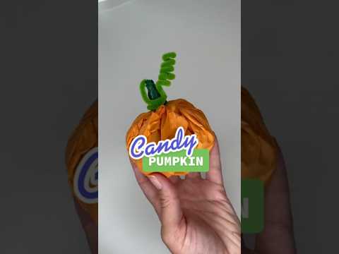 How To Make A Candy Filled Pumpkin Using Tissue Paper 🎃🍬#shorts #halloweenideas