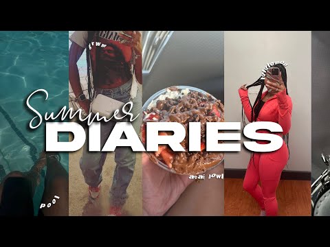 SUMMER DIARIES 001 ☀️👙🌴 ‪♡ pool, açaí bowl, lululemon, grwm, etc ‪♡