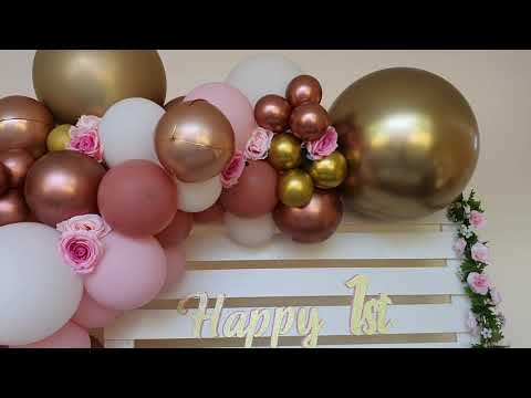 Swan themed balloon garland /party decoration