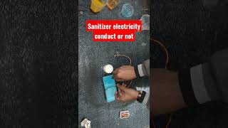 Experiment sanitizer electricity conduct or not 💥🤔🔌💥🤔🔌🔌 #education #cbse #icse #icseboard #cbse10