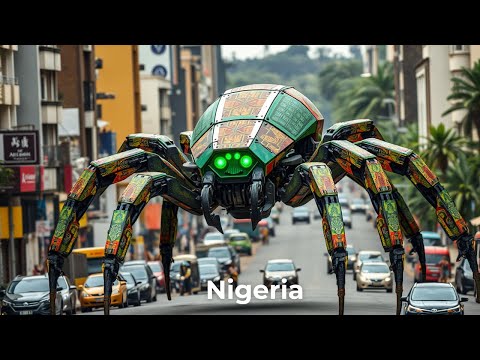 AI Made Mechanical Giant Spider for Each Country