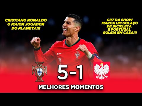 CR7 anota GOLAÇO de BICICLETA - Portugal 5x1 Polônia - Melhores Momentos HD