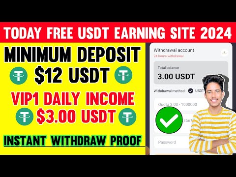 New Usdt Investment Platform In 2024 | How To Earn Free Usdt | Best Free Usdt Claim Website Today