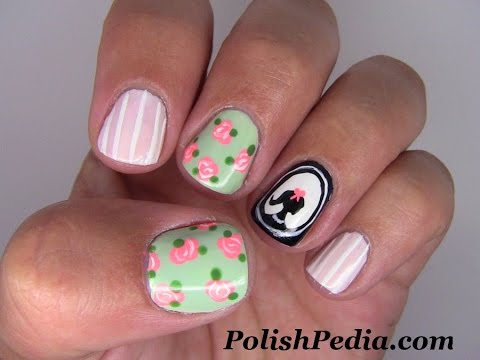 Belle Inspired Vintage Nail Art