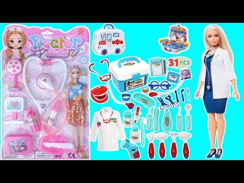 Barbie Doctor Set Review|| Barbie Doll Ban gyi Doctor👩‍⚕️|| Barbie Doll In Indian Doctor