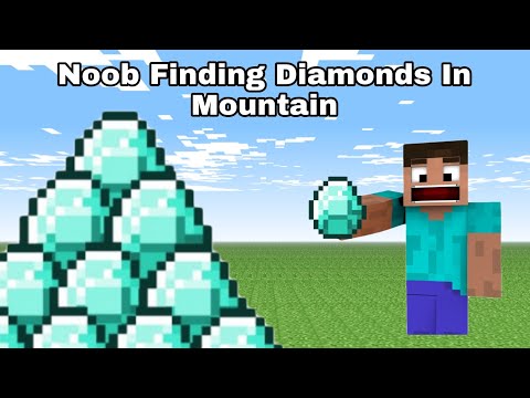 Noob Finding Diamonds In Mountain #shorts #minecraftshorts #youtubeshorts #ytshortsindia #minecraft