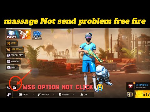 Free Fire Message Problem Solve| Free Fire me Message Par click Nahi Ho Raha Hai |Messgage Glitch ff