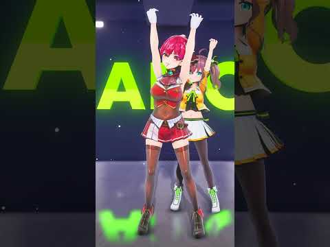 【MMDホロライブ】まつりちゃんとマリン船長が【ハレ晴れユカイ】を踊ってくれたよ!! #shorts #short