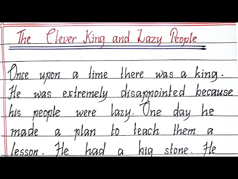 The Clever King and Lazy People Story || Story Writing in English || Writeology TV