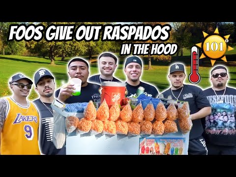 FOOS SERVE RASPADOS IN THE HOOD  !!