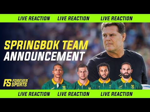 SPRINGBOK TEAM VS ENGLAND REACTION SHOW | Rugby News Live Stream