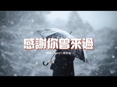 Ayo97/周思涵 - 感謝你曾來過『不後悔曾經愛過，哭過痛過都值得，如果難過也不要忘了我。』【動態歌詞MV】