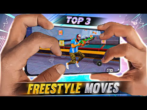 TOP 3 FREESTYLE MOVES IN FREE FIRE ||  TOP 3 FREESTYLE MOVEMENT SPEED TRICK