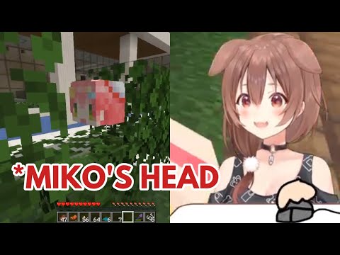 Korone Replaces The Bush With Miko's Head