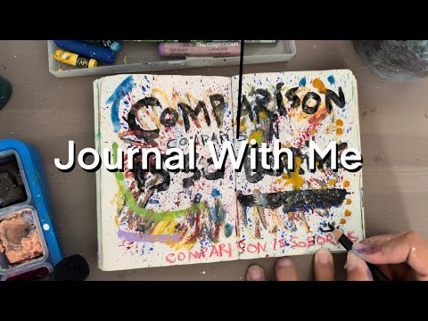 art journal with me // REAL TIME 9 MINS // no talking, lo-fi music