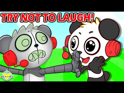 Try NOT To Laugh Challenge with Combo Panda and Robo Combo!!