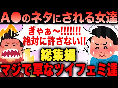 ツイフェミ A〇のネタにされる女達 一気見まとめ総集編【作業用】【ツイフェミ】