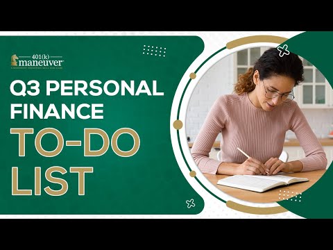 Q3 Personal Finance To Do List