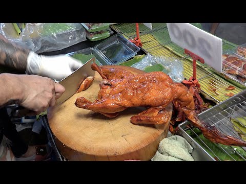 ROASTED DUCK REMOVE BONES AND CUTTING - STREET FOOD