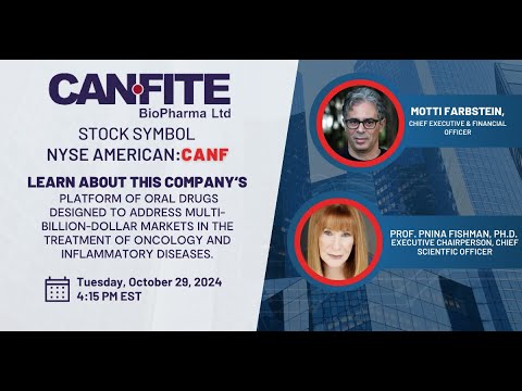 Can-Fite Biopharma, Ltd. (NYSE American: CANF) Investor Webinar - Oct. 29, 2024