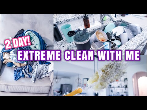 2 DAY EXTREME CLEAN WITH ME | ACTUAL MESS | MESSY HOUSE TRANSFORMATION | SPEED CLEANING MOTIVATION