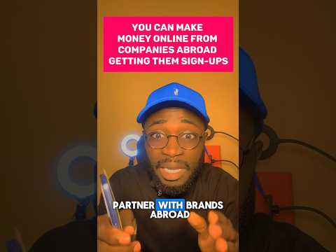 You can make money online from companies abroad getting them sign-ups #moneytips