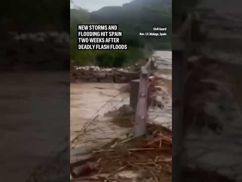 New storms and flooding hit Spain two weeks after deadly flash floods