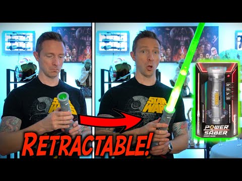 World's 1st Retractable Lightsaber For Sale! Power Saber Unboxing + Review!