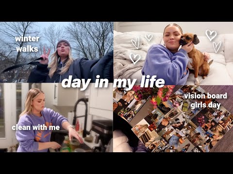 VLOG: creating my vision board, embracing winter, trying new workout & cleaning  - day in my life!