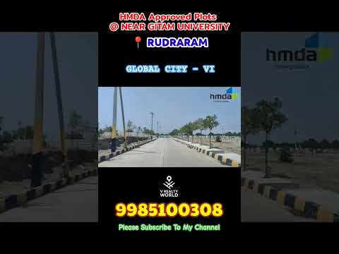 Premium Villa Plots at Rudraram | Near GITAM UNIVERSITY | Global City 6 #gc6 #plot #villa #gitam #yt