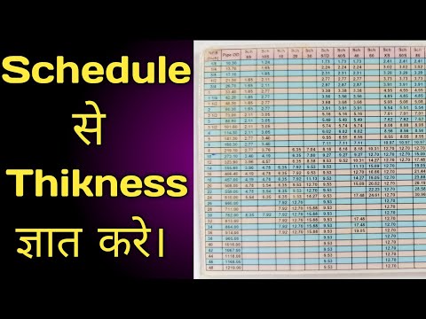 Pipe Schedule से थिकनेस कैसे निकलते है। #sch to thikness #piping guruji