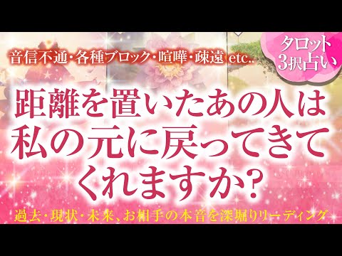 🔮恋愛タロット🌈音信不通・LINEブロック・既読未読スルー・疎遠・すれ違いetc.距離を置いた …離れてしまったあの人は、私の元に戻ってきてくれますか❔お相手の気持ち・2人の関係・復縁リーディング💗