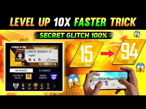 HOW TO INCREASE LEVEL IN FREE FIRE (SECRET TRICK)