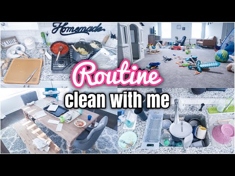 ROUTINE CLEAN WITH ME 2021 | MESSY HOUSE SPEED CLEANING | COMPLETE DISASTER CLEANING