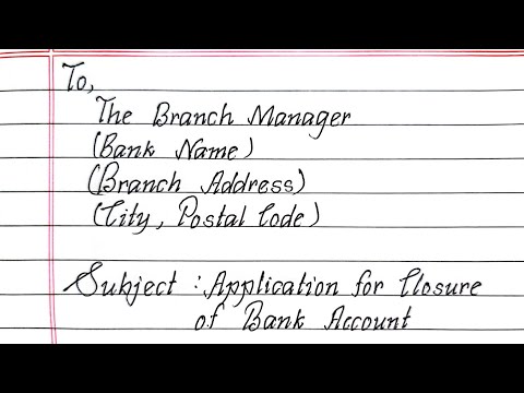 Application for Closing Bank Account || Application Writing || Writeology TV