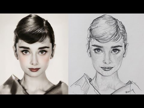 Drawing a frontal portrait: adjust the proportions in your drawing