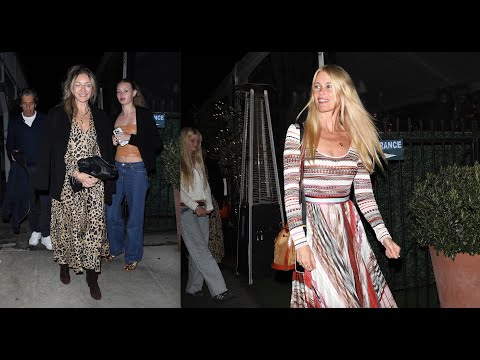 German Model Claudia Schiffer And Actress Rebecca Gayheart Grab Dinner Together at Giorgio Baldi!